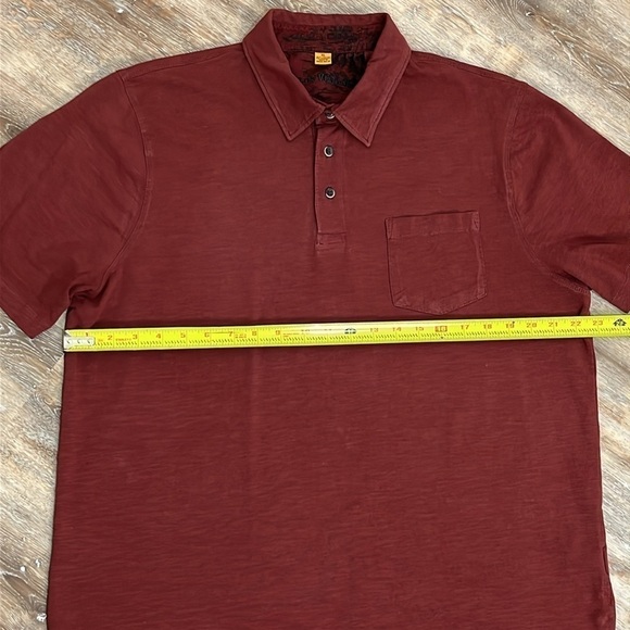 Tailor Vintage Men's XL Polo Shirt Short Sleeves Brick Red Maroon - Picture 9 of 13